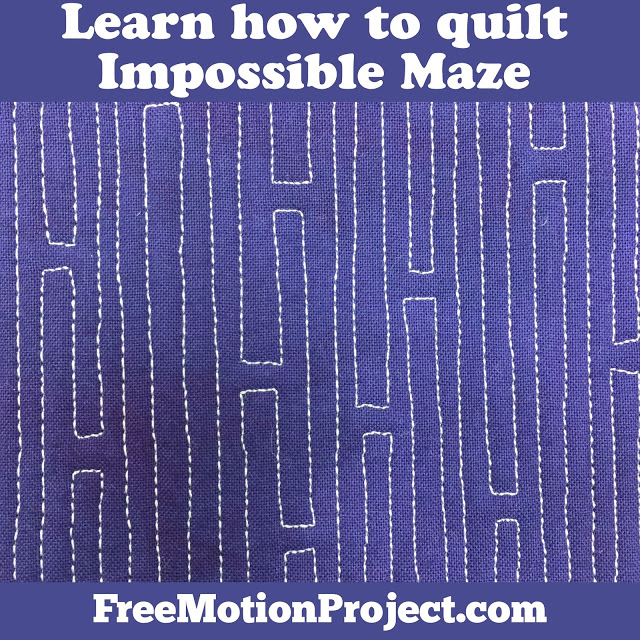 Learn how to quilt Impossible Maze in a beginner quilting tutorial with Leah Day